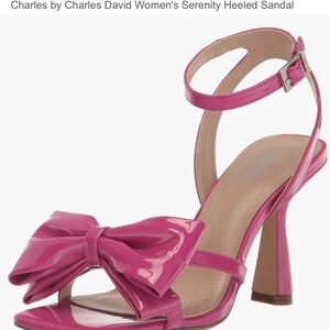 Charles by Charles David Hot Pink Patent Bow Ankle-Strap Heels